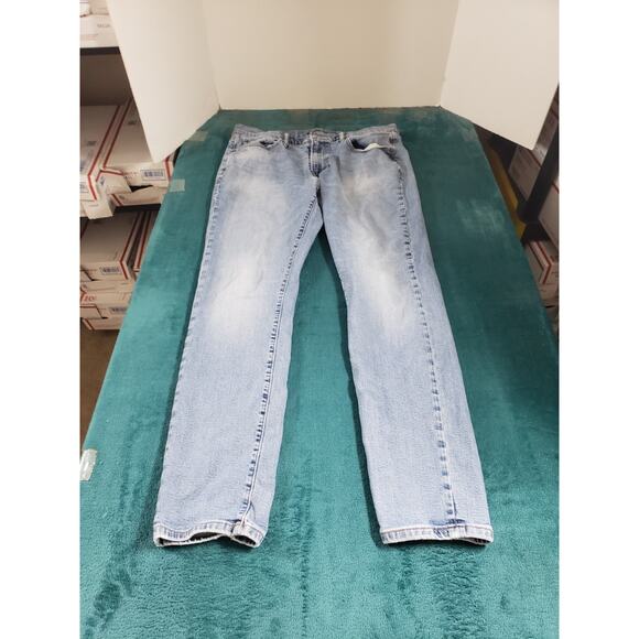 Lucky Brand Jeans Size 32x32 Mens Blue Pants Stretch Denim 411 Athletic Taper - Picture 1 of 16